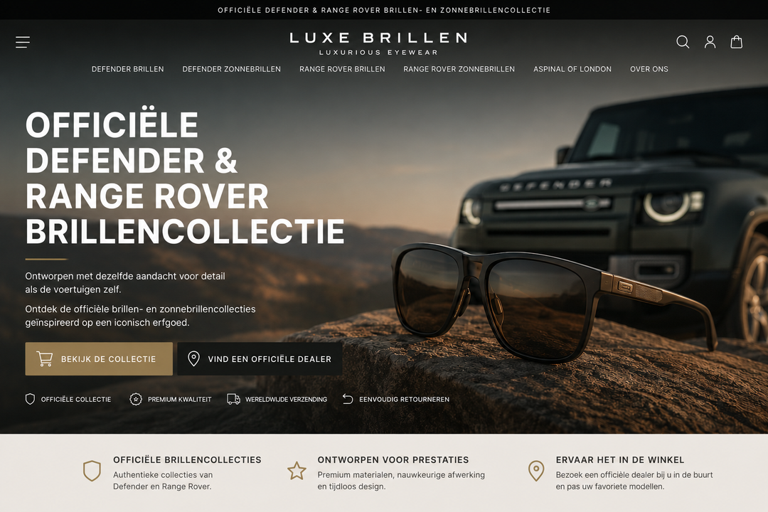 Nieuw consumentenplatform voor DEFENDER & RANGE ROVER Eyewear